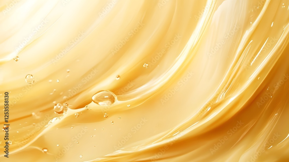 Leinwandbilder captivating abstract image showcasing a flowing golden liquid with dynamic motion and luminous effer