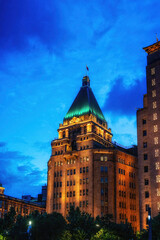 Fototapeta premium The Bund at Night, Shanghai, China
