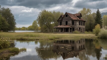 Fototapeta premium abandoned house