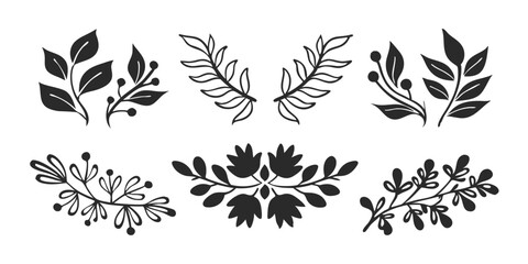 vector Botanical Collection – Garden Flowers, Greenery, Leaves, and Floral Wedding Design

