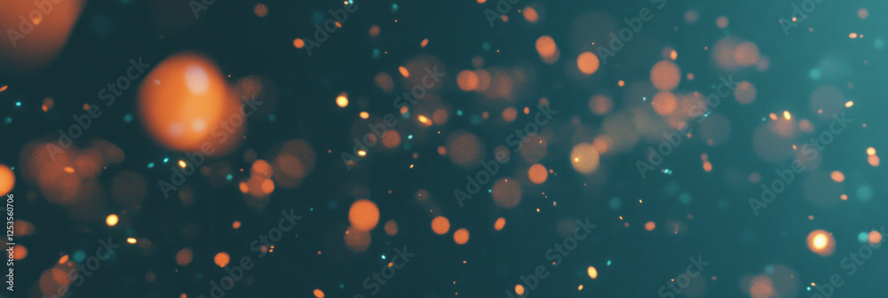 Aufkleber Dynamic burst of particles and light creating an impression of speed and energy