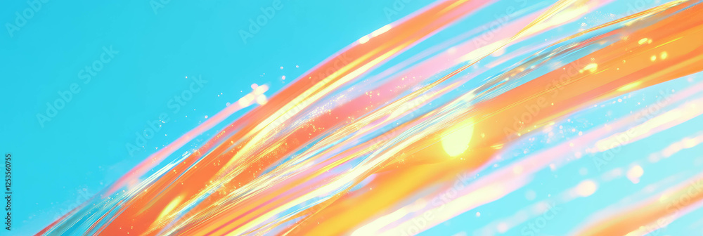 Poster Vibrant abstract splashes of color and dynamic lines create an energetic backdrop
