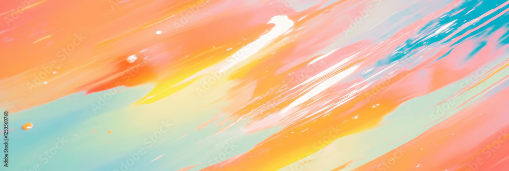 Poster Dynamic color splashes create an energetic abstract background for creative projects