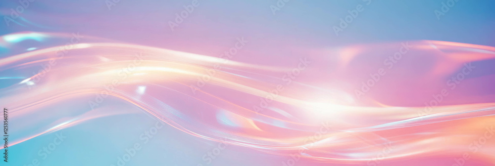 Poster Dynamic abstract lines create a sense of movement and energy against a bright background