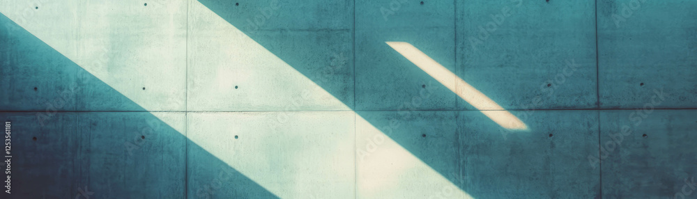 Poster architectural concrete wall showcasing clean lines and modern design in a bright setting