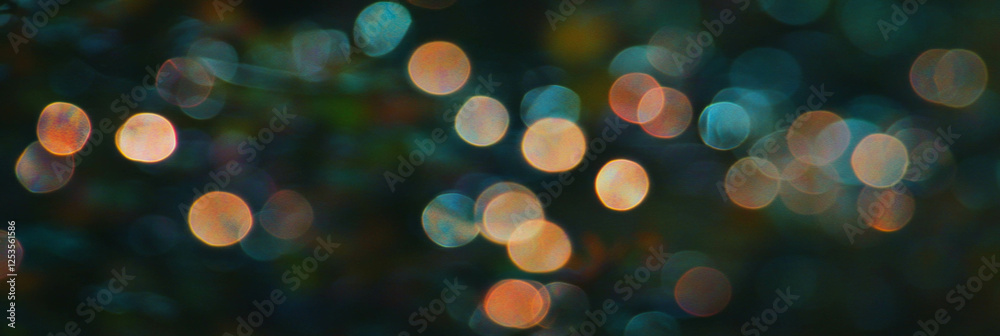 Poster Blurred forest foliage creating soft bokeh effect with bright background for artistic display