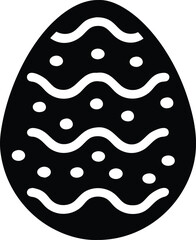 Easter Egg Silhouette Vector, Easter Egg Vector illustration, black and white cute spring Silhouette icon, black and white cute spring Vector
