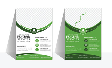 Modern and creative Agricultural flyer design template