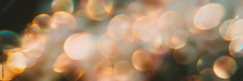 Poster Hazy mist texture with soft bokeh circles creating an atmospheric effect