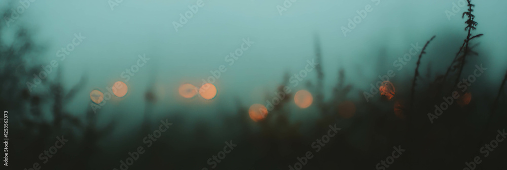 Poster Soft fog overlay with bokeh effects creating a dreamy and atmospheric backdrop