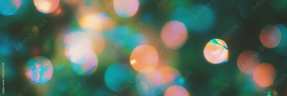 Poster Moss texture on rock with soft bokeh background in vibrant tones and colors