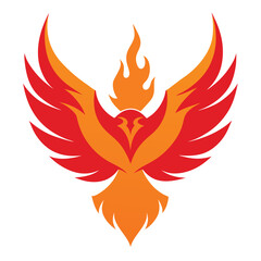 Majestic Phoenix Rising Vector Illustration – Symbol of Rebirth