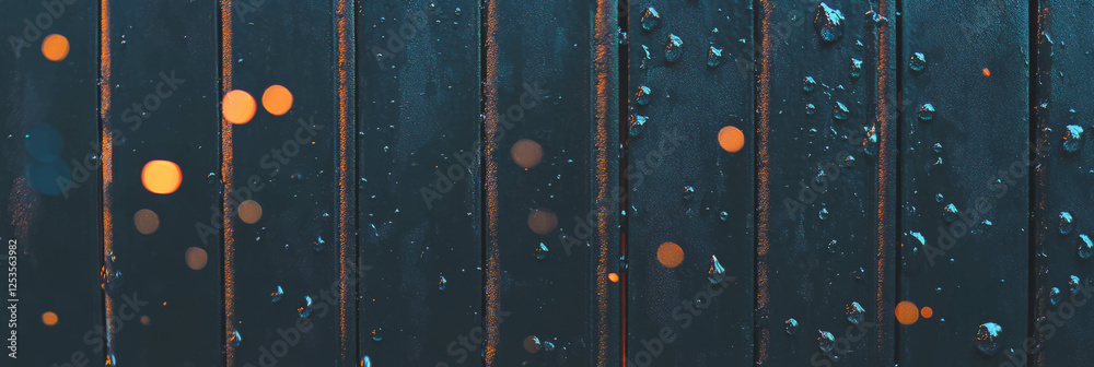 Poster blurred texture of rain falling creates a striking dark background with light highlights