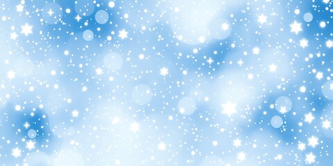 Fototapeta premium Winter's Dream: A Mystical Watercolor Landscape Adorned with Snow and Celestial Radiance