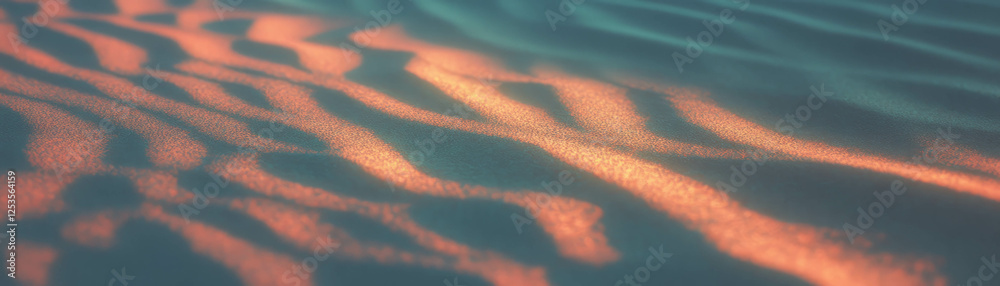 Aufkleber Blurred texture of fine sand showing light and shadow with depth in a bright background