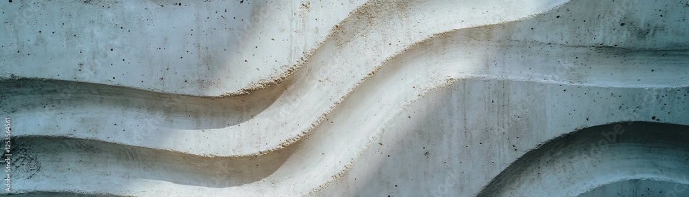 Poster unique board-formed cement showcasing wood grain texture and distinct patterns under bright light