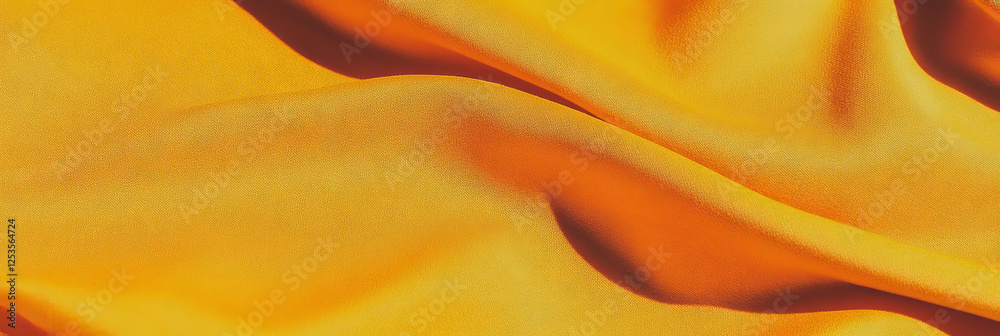Aufkleber bright amber cotton fabric with diagonal pattern creates vibrant background for design projects
