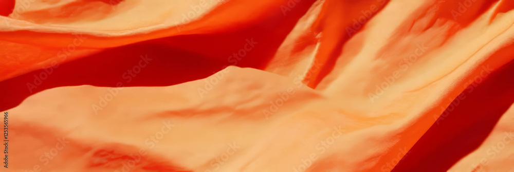 Poster bright orange cotton fabric showcasing a canvas weave and durable texture for creative projects