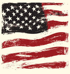 High-quality USA flag waving in the wind, patriotic American symbol