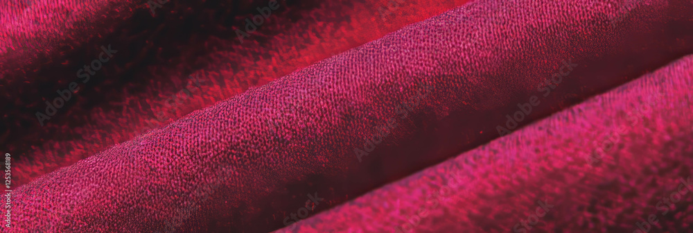 Poster dark maroon cotton fabric with a soft brushed texture and moleskin weave on bright background