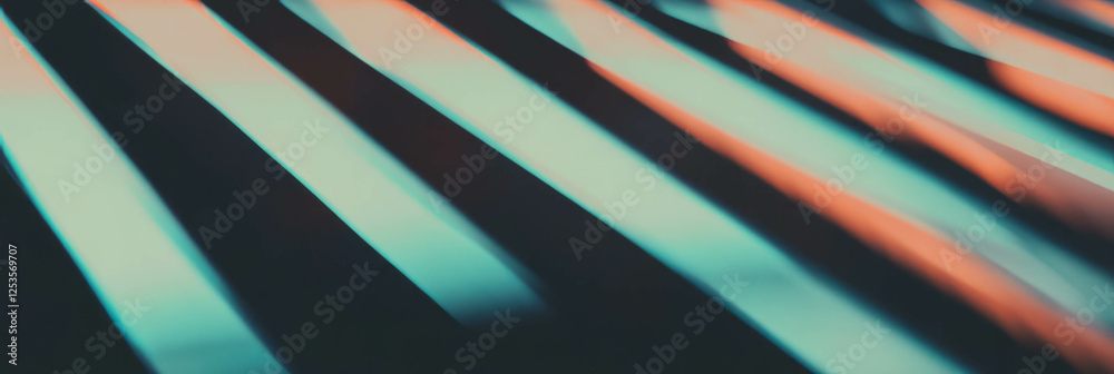 Poster Diagonal intersecting lines create a dynamic sense of direction against a bright background
