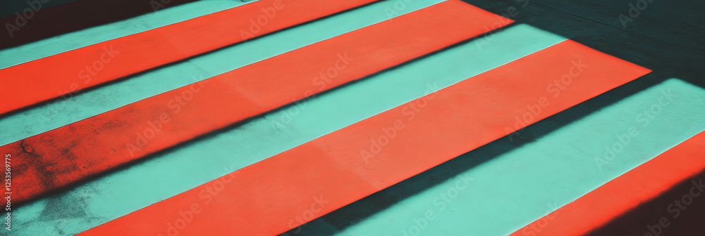 Aufkleber Diagonal lines and geometric patterns create dynamic visual direction and energy
