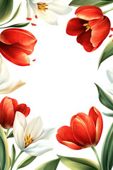 Colorful Spring Elementss Frame Border Background - Space for Text	