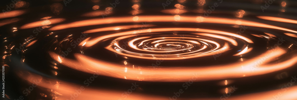 Poster Droplets create a mesmerizing spiral pattern with a bright backdrop for stunning visuals