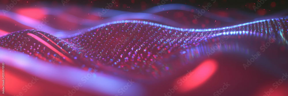 Poster Droplets create dynamic wave patterns with vibrant colors and bright background for visual impact