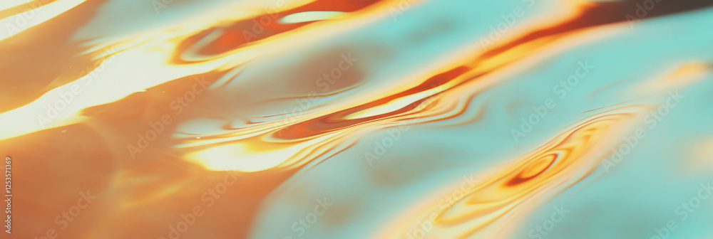 Poster droplets on a light surface create soft shadows and bright reflections for a soothing background