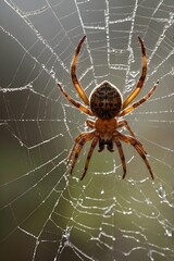 Obraz premium spider in a spider web