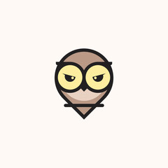 creative owl simple logo design
