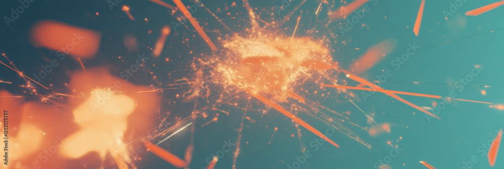 Poster Dynamic starburst patterns illustrating explosive energy and vibrant motion