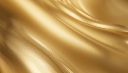 Fototapeta premium Golden Satin Waves for Opulent Decorations, Wavy Abstract Background