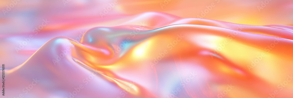 Poster Flowing curves and smooth transitions create a graceful and fluid design in bright tones