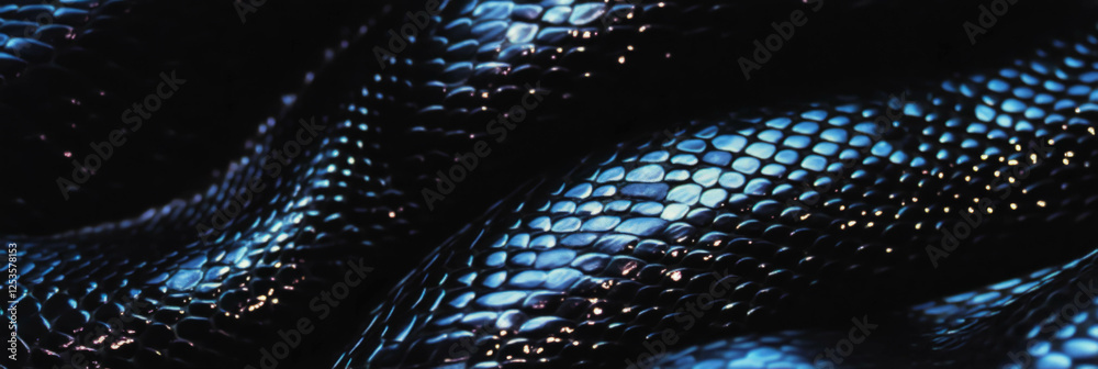 Poster hand-drawn snake skin with a mix of small and large scales for an engaging visual design