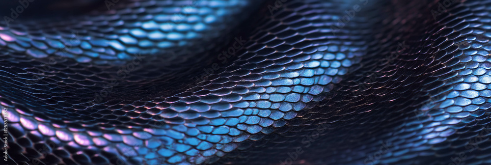Poster hand-drawn snake skin showcasing detailed textures and subtle shading for a unique design