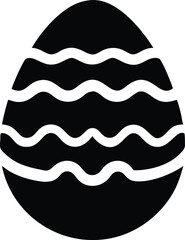 Easter Egg Silhouette Vector, Easter Egg Vector illustration, illustration on a white background 