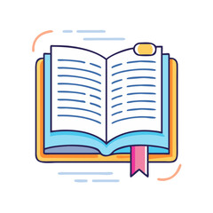 open book knowledge and learning icon