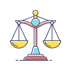 scale of justice fairness icon, scale of justice fairness vector illustration-simple illustration of scale of justice fairness, perfect for scale of justice fairness logos and icons