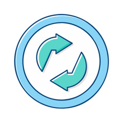 arrow in circle adaptability icon, arrow in circle adaptability vector illustration-simple illustration of arrow in circle adaptability, perfect for arrow in circle adaptability logos and icons