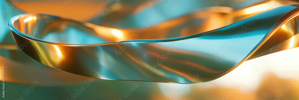 Poster Flowing ribbons and dynamic shapes create a visual representation of freedom and movement