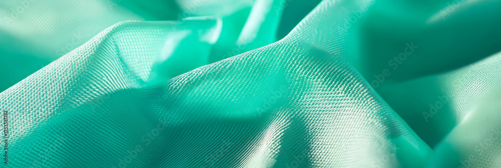 Poster light aquamarine cotton fabric with ripstop weave for durable crafting and design projects