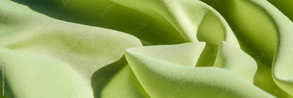 Poster light lime green cotton fabric with smooth texture and poplin weave for creative projects