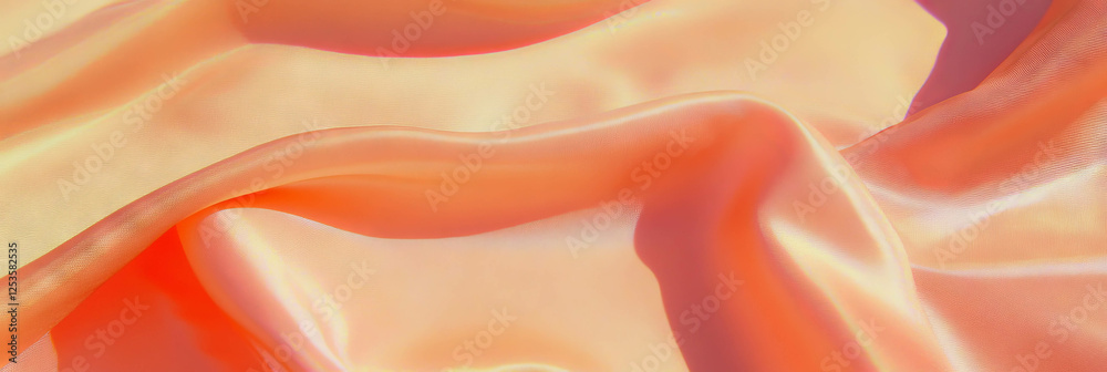 Poster light peach cotton fabric with a smooth texture suitable for banners and crafts