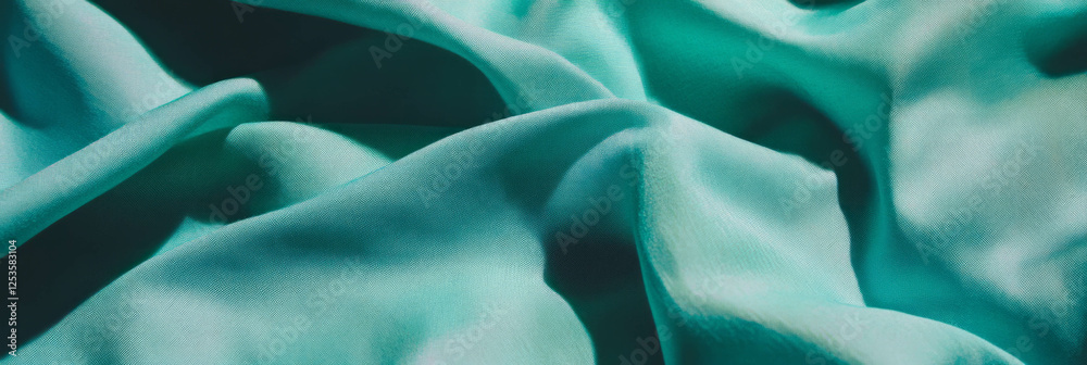 Poster light teal cotton fabric with a smooth, crisp texture ideal for sewing and crafting applications
