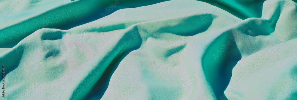 Aufkleber light teal cotton fabric with percale weave offering a crisp texture for various uses