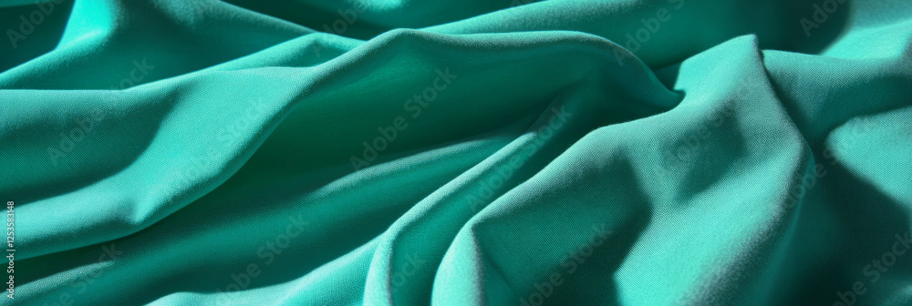 Poster light teal cotton fabric with a crisp texture and percale weave for vibrant backgrounds