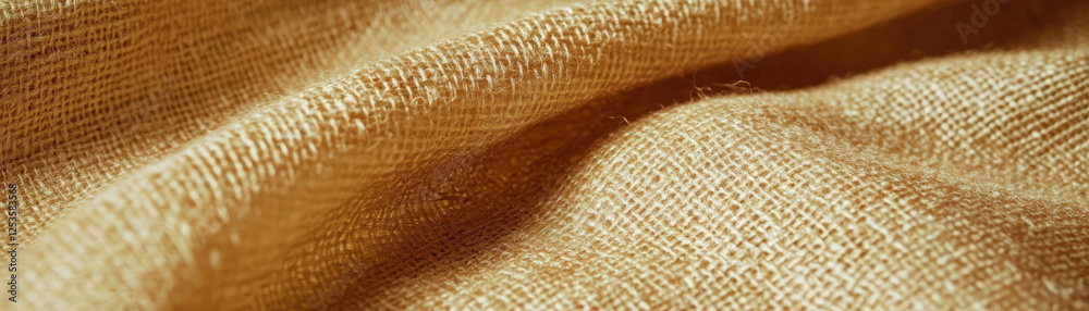 Poster macro texture of coarse canvas with durable weave against a bright background