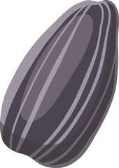 Cartoon seed. Organic raw sunflower seeds, pumpkin seeds and pine nuts, tasty snacks for vegetarian diet flat vector illustration icon. Delicious seed on white